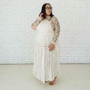 Free People Trails End Skirtall Overall Dress XL NWT